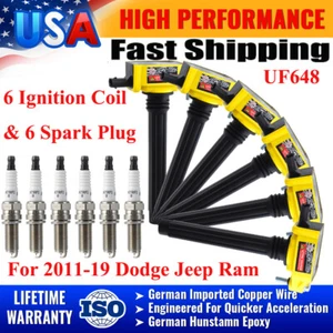 Ignition Coil & Iridium Spark Plug for Chrysler 300 Dodge Grand 3.6L V6 UF648 - Picture 1 of 17