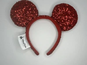 Disney Ohren rot Pailletten ohne Schleife Pirat Disneyland Stirnband 2020 - Bild 1 von 9