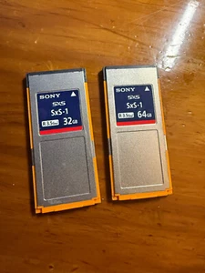 2 Cartes Sony SxS-1 SBS-64G1B et 32 G1B Memory Card - Picture 1 of 2