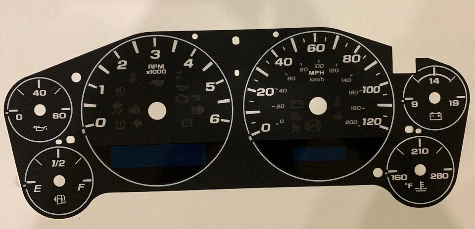 2007-2013 Chevy GMC GM Gas 1500 2500 3500 Silverado, лицевая панель Sierra Speedo миль/ч - Изображение 1 из 1