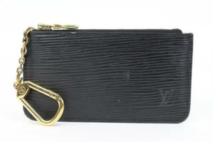 Louis Vuitton Black Epi Leather Noir Pochette Cles Key Pouch s329lk15 - Picture 1 of 12