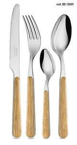 NEVA NATURAL INSPIRATION serie LEGNO NATURALE posate tavola 24pz colore A SCELTA - Imagen 1 de 6