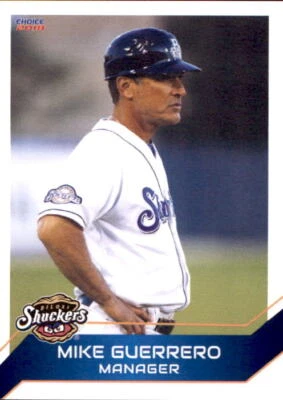2018 Biloxi Shuckers Choice #27 Mike Guerrero Manager Dominican Republic DR Card - Image 1 of 2