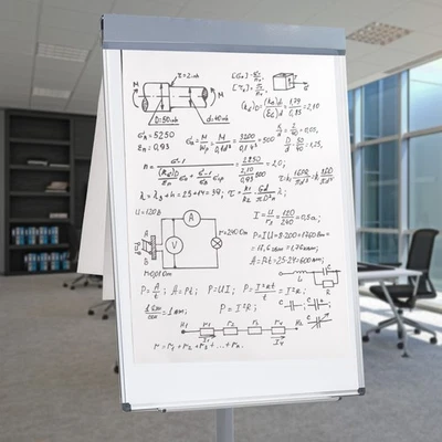 Adjustable Height Magnetic Mobile Whiteboard and Flipchart Easel by Sunnydaze - Image 1 of 4