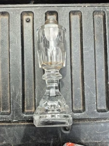 Early American Pressed Flint Glass Whale Oil Lamp Has Damage3 - Picture 1 of 14