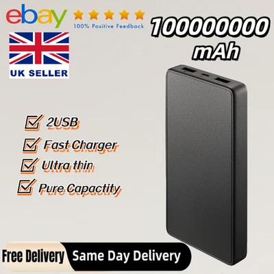 9000000mAh Power Bank Fast Charger Battery Pack Portable 2 USB for Mobile Phone. - Image 1 of 4