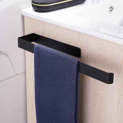 Portasciugamani Senza Foratura, in Alluminio, Completamente in Metallo, Da Incol - Immagine 1 di 4