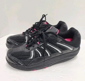 Exersteps Women Brisa Black Sneakers Reflective Strips, Athletic Shapers Size 9 - Picture 1 of 12