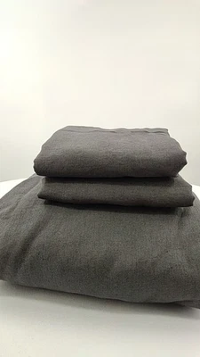 Conjunto de capa de edredom de linho europeu marmelo cobertores de carvão Cal King - Imagem 1 de 3