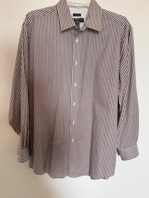 Camisa de vestir Joseph Abboud para hombre manga larga a rayas talla 16,5 32/33 usada en excelente estado calce ajustado Foto 1 de 4