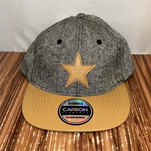 Carbon Elements Diamond Star Snap Back Hat trucker Hat Adjustable Flat Bill New - Picture 1 of 11