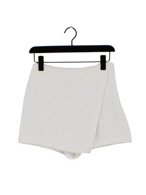 Abercrombie & Fitch Women's Midi Skirt S White Cotton with Polyester Midi Skort - Image 1 of 4