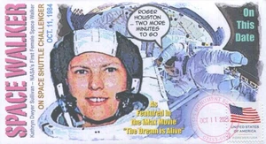 Computer Designed Space Walker Kathryn Sullivan Event Cover - Picture 1 of 2