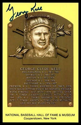 George Kell Yellow HOF Postcard Signed PSA/DNA Authenticated Tigers A ID: 505872 - Image 1 of 2