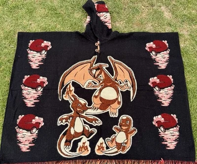 Poncho de alpaca anime talla adulto, unisex talla única. Hecho en Ecuador Foto 1 de 4