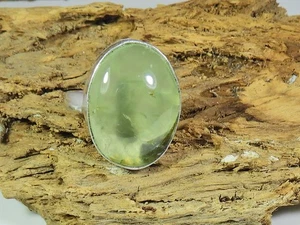 Natural Prehnite 925 Solid Sterling Silver Ring Size US-6 z260 - Picture 1 of 10
