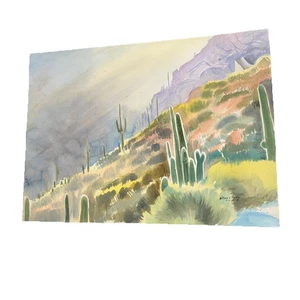 William E Porter Natl Watercolor Society Desert Southwest Painting California - Picture 1 of 11
