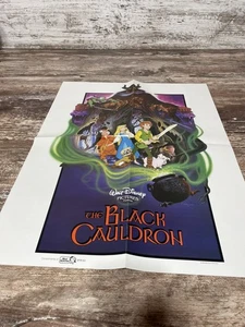 DER SCHWARZE KESSEL Poster 1985 DISNEY gefaltet. Komplimente der blauen Haube. Rarität - Bild 1 von 12