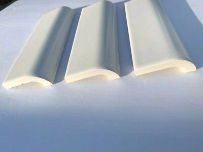 NEW CERAMIC DALTILE  2" X 6"  CRYSTALTEX WHITE D 1200  RADIUS BULLNOSE - Image 1 of 4