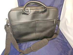 Dell Executive 15-17 Laptop Notebook Leather Bag Model ONT265 Carry on Messenger - Picture 1 of 6