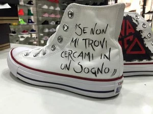Converse all Star personalizzate disegnate con pittura Vasco Rossi 2 - Imagen 1 de 2