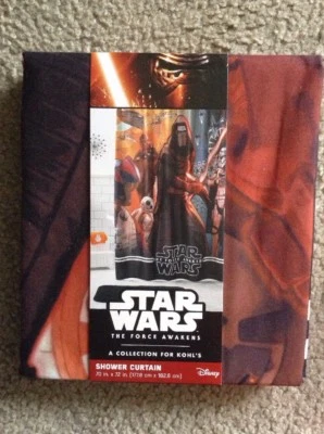 Nueva Cortina de Ducha Star Wars El Despertar de la Fuerza 70 In X 72 In 100% Poliéster Foto 1 de 2