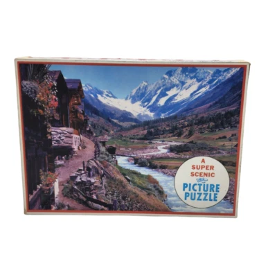 Vintage A Super Scenic Picture Puzzle Switzerland 500 Pieces 20” X 13” - Image 1 of 4