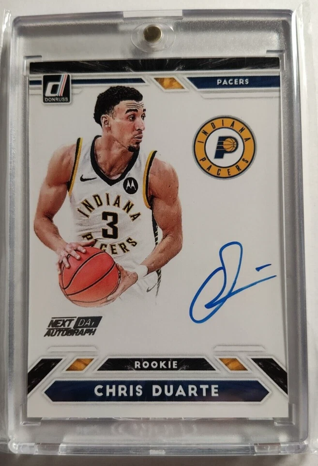2021 Donruss Chris Duarte Next Day Rookie Auto On Card SSP ND-CDT RC - Image 1 of 2