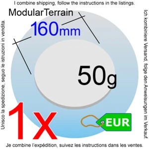 1x 2mm Clear Acrylic 160mm Round Base Warhammer 40k Wargame - Afbeelding 1 van 5