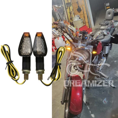 Señales de giro LED luces intermitentes indicadoras de motocicleta para Bobber Chopper Cruiser Foto 1 de 4