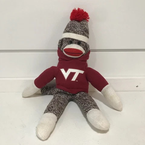 Virginia Tech Hokies Hoodie Sock Monkey Plush Animal Plushland 2012 Cover