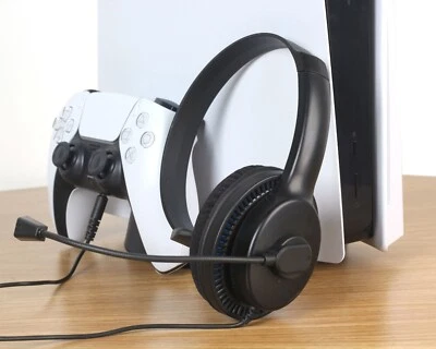 Insignia - Auriculares de chat con cable para Playstation 5 y Playstation 4, PC - Negro/Azul Foto 1 de 4