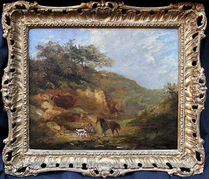 CONSTABLE circle BRITISH VICTORIAN LANDSCAPE OIL PAINTING ART CHRISTIES PROVENAN - Picture 1 of 8