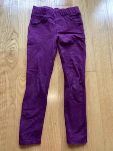 girls Jumping Beans pull on leggings plum purple size 5 - Picture 1 of 4