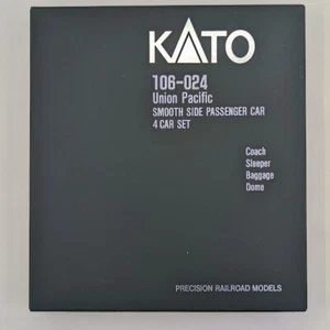 Kato 106-024 N Scale Union Pacific 4-Car Smoothside Passenger Car Set - Picture 1 of 3