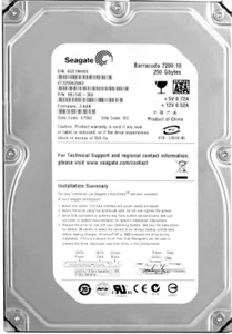 Disque Dur Seagate barracuda 7200.10 ST3250620AS 250GB 7.2K 16MB SATA II 3.5'' - Photo 1/3
