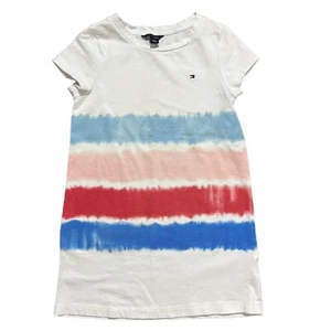 Tommy Hilfiger Ombre Tie Dye Stripe Casual Cotton Summer Dress Youth Girls Sz 5 - Picture 1 of 8