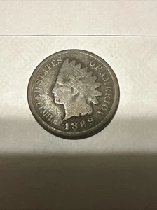 1889 Indian Head Cent Penny guter Zustand nagelneu 2x2 Halter - Bild 1 von 4