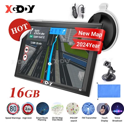 9 Zoll GPS Navi Navigation für Auto LKW PKW Navigationsgerät 16GB+256MB DE Karte - Bild 1 von 4
