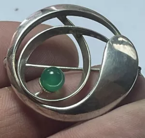 Broche Argent 835 Création Kordes Lichtenfels K&L Art Nouveau Fleur De Gui - Imagen 1 de 6