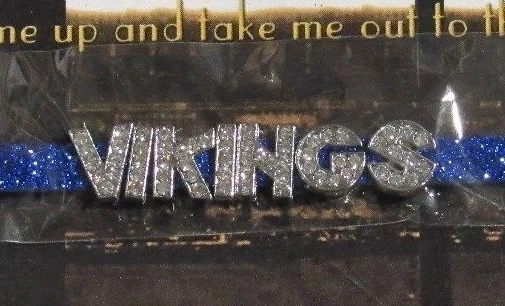 NFL Minnesota Vikings Purple Glitter Fashion Team Bracelet by Wordables - Image 1 of 1