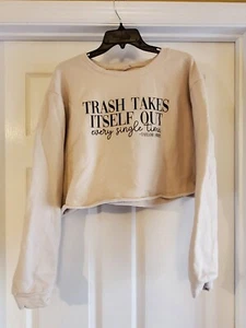 Felpa Trash Takes Itself Out Every Single Time Taylor Swift Loose Crop 2xl - Foto 1 di 4