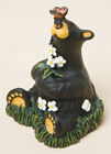 Black Bear "Rachel"  by Jeff Fleming Bearfoots Bear with Butterfly mini figurine