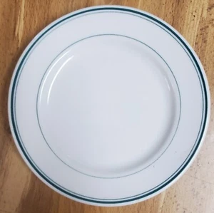 Bailey Walker Porzellan 7 1/4" BEILAGENTELLER grüne Streifen Salat Dessert Brotteller - Bild 1 von 2