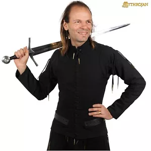 Arming Doublet Gambeson Late Medieval Handcrafted Brass Aiglets Cosplay Costume - Picture 1 of 26