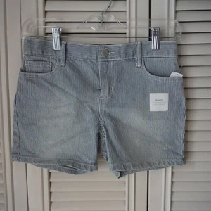 Light  Blue white Shorts Stripe size 7 Girls Old Navy adjustable waist new kids - Picture 1 of 4