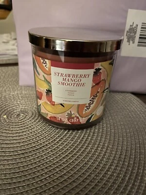 SONOMA 3芯香氛罐蜡烛-草莓芒果柔软-全新 — 第 1/4 张图片