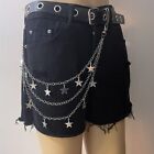 Hip Hop Five-Pointed Star Pendants with Tassel Belt Chain  Cool