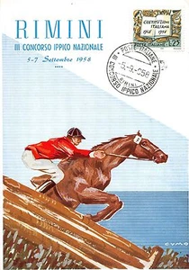 5293) RIMINI 1958 CONCORSO IPPICO NAZIONALE. - Imagen 1 de 2
