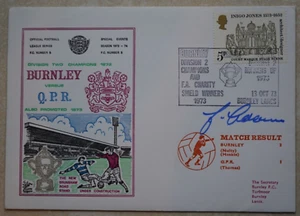 Burnley v QPR 1973 Dawn First Day Cover Signed by Jimmy Adamson - Picture 1 of 1